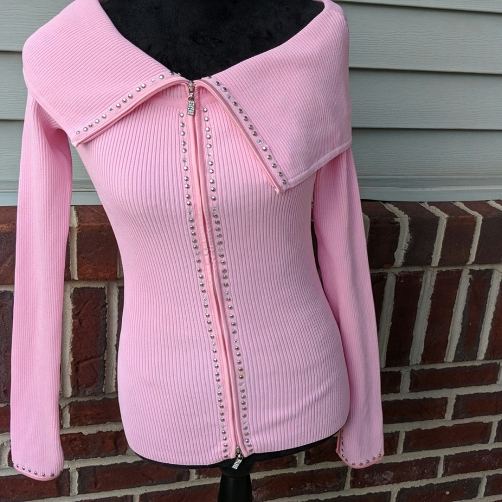 CACHE PINK OFF SHOULDER SWEATER/BLOUSE